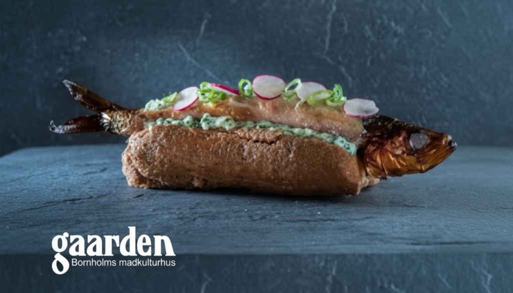 Illustration af hotdog med sild til ansøgning